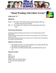 &#34;Hand Washing with Glitter Germs”