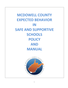 MCDOWELL COUNTY EXPECTED BEHAVIOR IN