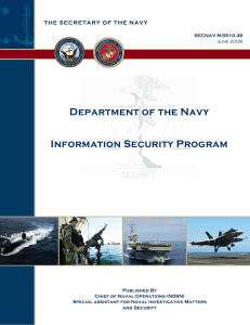 Department of the Navy Information Security Program