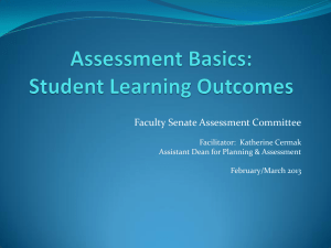 Faculty Senate Assessment Committee  Facilitator:  Katherine Cermak