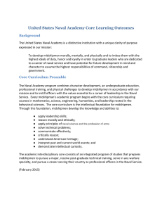 United States Naval Academy Core Learning Outcomes Background