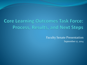Faculty Senate Presentation September 17, 2014