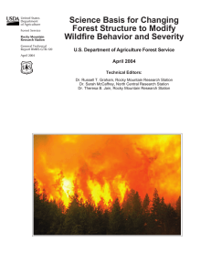 Science Basis for Changing Forest Structure to Modify Wildfire Behavior and Severity
