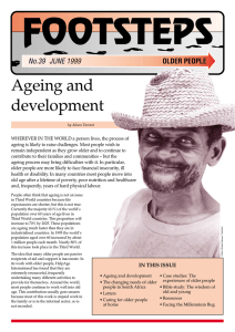 FOOTSTEPS Ageing and development No.39 JUNE 1999