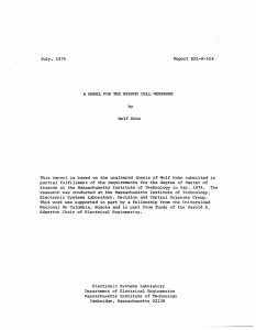 July,  1974 Report by Wolf Kohn