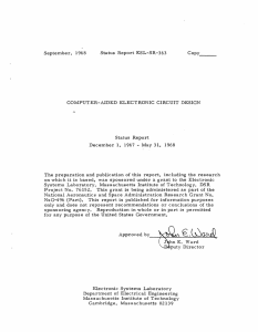 September,  1968 Status  Report  ESL-SR-363 Copy