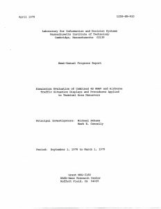 LIDS-SR-910 April  1979 Laboratory for Information and Decision Systems
