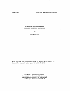 June,  1974 Technical Memorandum ESL-TM-552 AN  EXAMPLE  FOR UNDERSTANDING