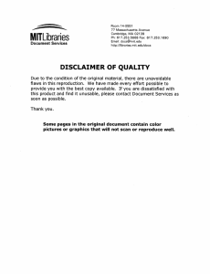 MITLibraries DISCLAIMER  OF  QUALITY