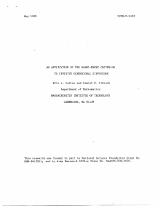 LIDS-P-1463 May  1985 TO  INFINITE  DIMENSIONAL DIFFUSIONS