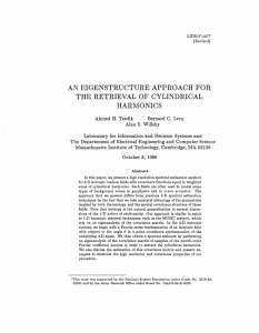 AN  EIGENSTRUCTURE  APPROACH  FOR OF HARMONICS