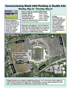 Commissioning Week 2016 Parking &amp; Shuttle Info