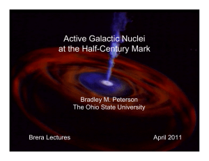 Active Galactic Nuclei at the Half-Century Mark Bradley M. Peterson