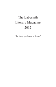 The Labyrinth Literary Magazine 2012 “To sleep, perchance to dream”