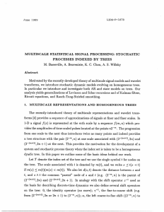 MULTISCALE  STATISTICAL  SIGNAL  PROCESSING:  STOCHASTIC Abstract