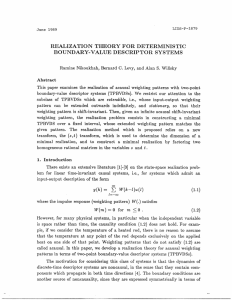 REALIZATION  THEORY  FOR DETERMINISTIC BOUNDARY-VALUE  DESCRIPTOR  SYSTEMS