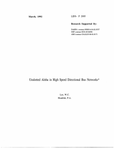 Directional  Bus  Networks* March,  1992