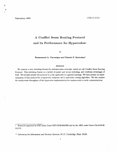 A  Conflict  Sense  Routing  Protocol