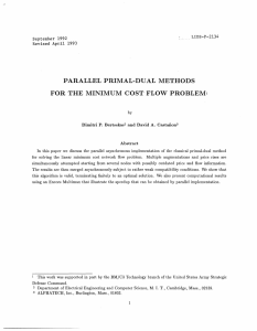 PARALLEL  PRIMAL-DUAL  METHODS