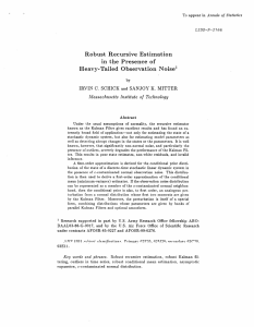 Robust  Recursive  Estimation in the  Presence  of