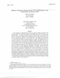 Efficient  Multiscale  Regularization  with  Applications ... Computation  of  Optical  Flow' MIA