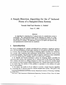 A  Simple  Bisection  Algorithm  for ... Induced Norm  of  a  Sampled-Data  System