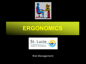 ERGONOMICS Risk Management