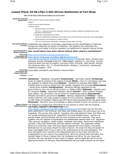 Lesson Plans: 04 SS LPQ1-2 093 African Settlement at Fort...