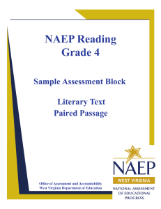NAEP Reading Grade 4 Sample Assessment Block Literary Text