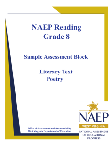 NAEP Reading Grade 8 Sample Assessment Block Literary Text