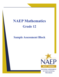 NAEP Mathematics Grade 12 Sample Assessment Block