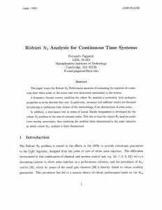 Analysis  for  Continuous  Time  Systems Robust 72