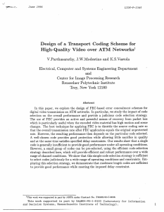 Design  of  a  Transport Coding  Scheme ... High-Quality  Video  over  ATM  Networkst