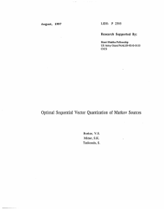 Vector  Quantization  of  Markov  Sources 1997 CICS