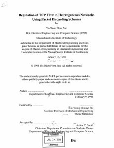 Regulation  of TCP Flow  in Heterogeneous  Networks