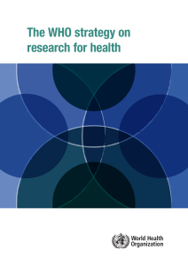 The WHO strategy on research for health