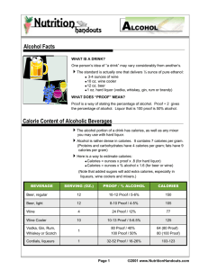 Nutrition A handouts LCOHOL