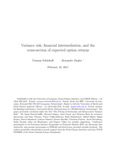 Variance risk, financial intermediation, and the cross-section of expected option returns urhoff