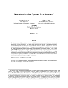 Dimension-Invariant Dynamic Term Structures