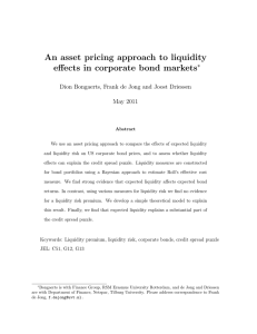 An asset pricing approach to liquidity effects in corporate bond markets ∗