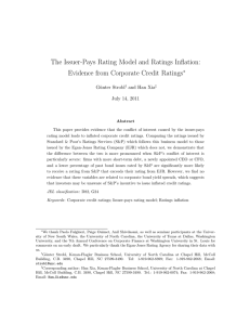 The Issuer-Pays Rating Model and Ratings Inflation: ∗ G¨