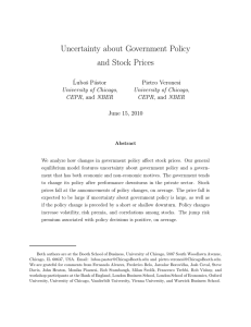 Uncertainty about Government Policy and Stock Prices