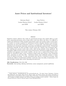 Asset Prices and Institutional Investors