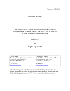 The Impact of the Federal Reserve's Interest Rate Target