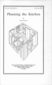 Planning the Kitchen Oregon State System of Higher Education Agricultural Experiment Station