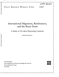 International  Migration,  Remittances, W