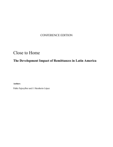 Close to Home The Development Impact of Remittances in Latin America