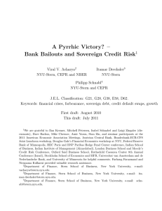 A Pyrrhic Victory? – Bank Bailouts and Sovereign Credit Risk