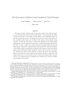 The Economics of Solicited and Unsolicited Credit Ratings ∗ Paolo Fulghieri G¨