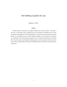 Self-fulfilling Liquidity Dry-ups February 15, 2011